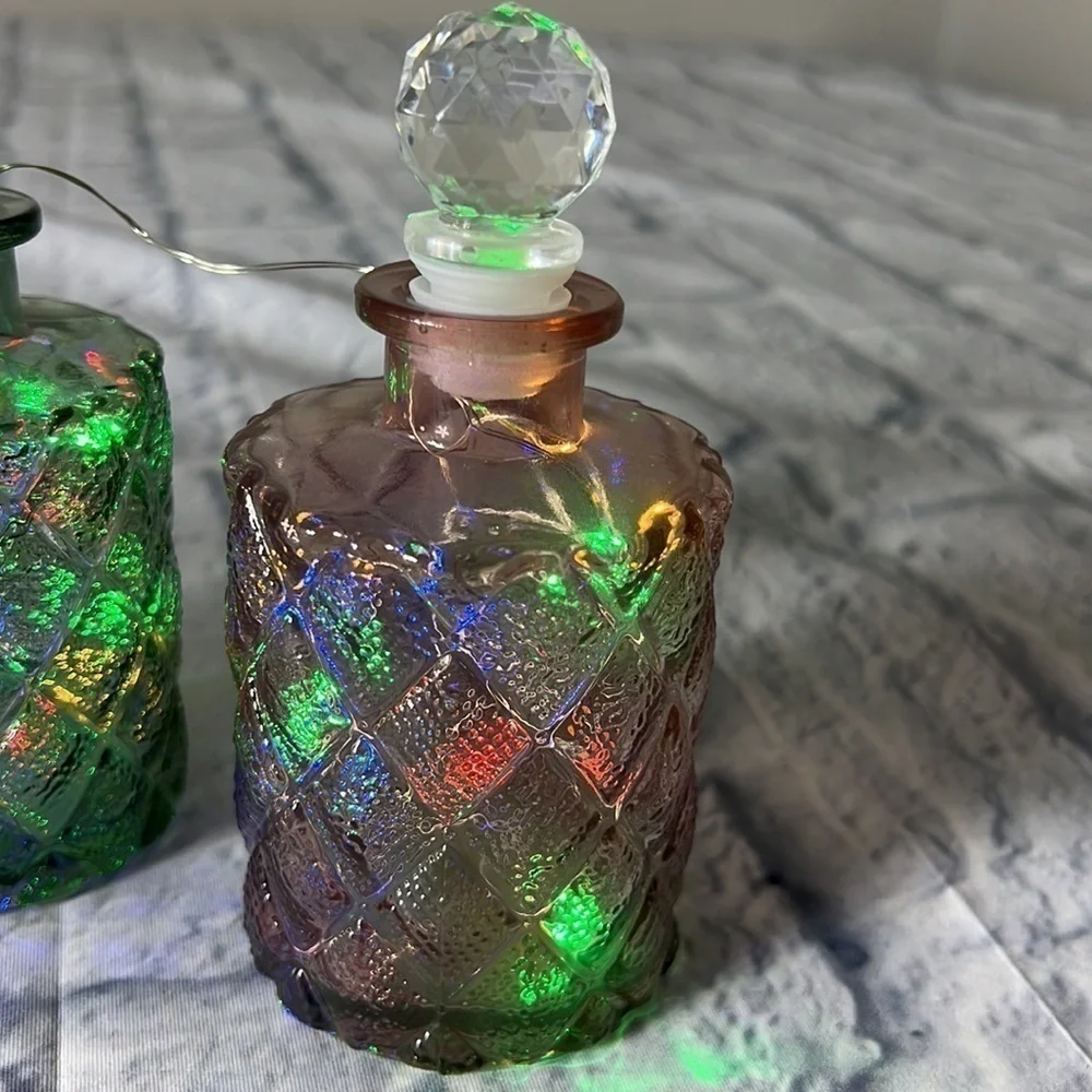 Pink decanter bottle